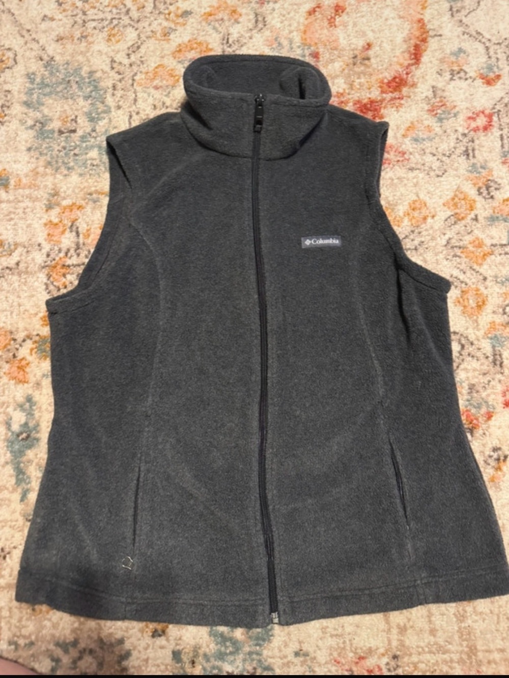 Columbia Women's Dark Gray Fleece Vest - Zip Front